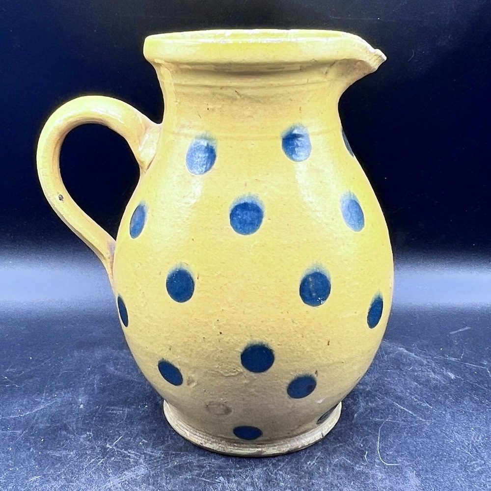 Pottery Pitcher Antique Soufflenheim?France Late 1800'early 1900's